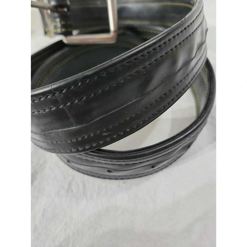 Alchemy Goods Haul Upcycled Inner Tube Belt Black Yellow Stitching Size 32 Mens